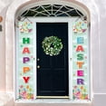 thumbnail image 5 of Wovilon Happy Easter And Hello Spring Porch Sign Easter Hanging Wall Banners Swedish Gnome Bunny Party Colorful Eggs Indoor Outdoor Welcome Porch Wall Decor Front Door Party Decorations, 5 of 6