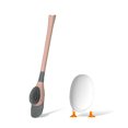 thumbnail image 3 of Soporte de cepillo de baño Lindo Silicone Scrubber con mango largo Soporte de secado rápido Cepillos flexibles Accesorios de limpieza de baño Pink Speravity HA059138-04, 3 of 7