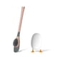 thumbnail image 3 of Soporte de cepillo de baño Lindo Silicone Scrubber con mango largo Soporte de secado rápido Cepillos flexibles Accesorios de limpieza de baño Pink seitruly HA059138-04, 3 of 7