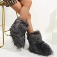 thumbnail image 6 of Cozy Women's Mid-Calf Snow Boots with Plush Faux Fur Lining for Warmth and Comfort, 6 of 11