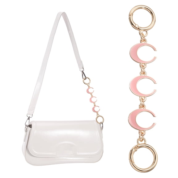 REGALWOVEN Bag Extender Chain, 1 Pcs Purse Strap Extenders Moon Shape Chain for Handbag Decoration, Pink