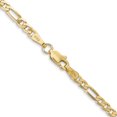 thumbnail image 4 of Collier Chaîne Figaro 3 mm en Or Jaune 10k Pendentif Breloque, 4 of 9