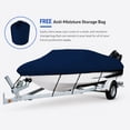 thumbnail image 5 of Seamander 600 Denier Heavy duty Waterproof Boat Cover, Fits boats 24'-26'L x 108"W, V-Hull Fishing Ski Boat Pro Bass Inboard Outboard Trailerable Boat Covers , Navy, 5 of 7