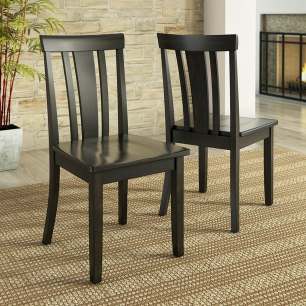 Lexington Slat Back Dining Chair, Set of 2, Antique Black
