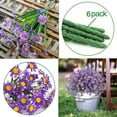 thumbnail image 6 of Viworld Artificial Daisies Flowers Outdoor UV Resistant 6 Bundles Fake Foliage Greenery Faux Plants Shrubs Plastic Bushes for Window Box Hanging Planter Farmhouse Indoor Wedding Home Decoration, 6 of 8