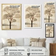 thumbnail image 4 of Designart "Minimalist Beige African Tree I" Tree African Wall Decor, 4 of 7