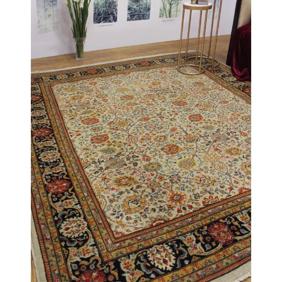 Ankara Irmak Ivory/Black Rug, 8'0" x 9'6"
