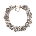 thumbnail image 3 of Gargantilla retro gruesa con diamantes de imitación, accesorios de ropa con purpurina, elegantes regalos de fiesta, regalo de novia, joyería de Blanco, 3 of 9