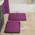 thumbnail image 2 of ComfiTime 2 Piece Bathroom Rugs Set – Thick Memory Foam, Non-Slip Bath Mat, Soft Plush Velvet Top, Ultra Absorbent, Small, Large & Long Rugs for Bathroom Floor, Eggplant, 17*24, 2PCS, 2 of 10