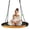 Black and Orange, variant on 3.3FT Round Tree/Saucer Swing with Handles -Made of Sturdy Frame,PP Mat,Adjustable Multi-Strand Ropes,Safe and Durable for Yard Garden Playground Park (Black and Dark Green, 40 inches)