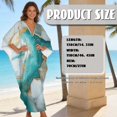 thumbnail image 7 of Xixirimido Marble Print Kaftan Dresses for Women Plus Size V Neck Caftans Long Batwing Sleeve Beach Cover Ups Summer Beach Dress, 7 of 7