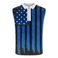 thumbnail image 3 of American Flag Sleeveless Half Zip Polo Shirt Men Retro 4th of July Patriotic Shirt USA Flag Graphic Gym Workout Tank Tops, 3 of 5