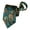 Paisley-Green, variant on Cyan 3.15" Adjustable Zipper Ties for Men Paisley Woven Jacquard Men Neckties Pattern