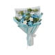 thumbnail image 2 of Ramo de flores de ganchillo, flores artificiales, flores falsas para el hogar, flores preservadas para fiestas, tejidas a mano para Acción de Gracias, Azul, 2 of 8