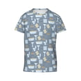 thumbnail image 6 of Fuzoiu Blue Bathroom Print Youth Short Sleeve T-Shirt,Youth Dry-Fit Active Athletic T-Shirt,Short Sleeve Tops Tees for School, Sports, and Casual Wear, 6 of 6