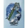 thumbnail image 6 of Fish N Vibe Men's Long Sleeve Performance Fishing Graphic Tee, Light Blue Cationic Jumping Tarpon, Medium, 6 of 8