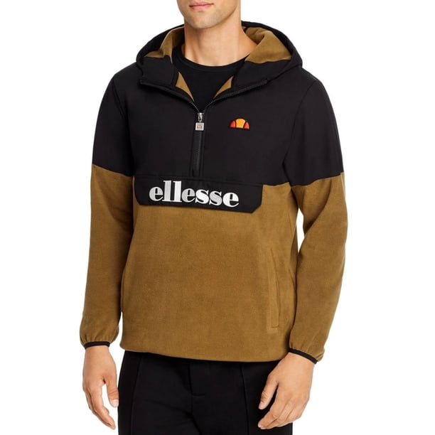 Ellesse BLACK/KHAKI Esine Mixed-Media Half-Zip Jacket, US X-Large -  Walmart.com