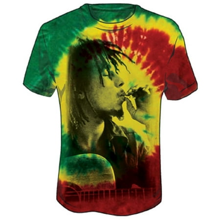 Bob Marley - Rasta Smoke Tie Dye Adult T-shirt