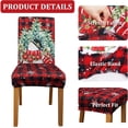 thumbnail image 4 of Christmas Chair Covers Set of 4, Christmas Decorations Stretch Removable Washable Dining Room Chair Protector Slipcovers for Xmas Decor Holiday Party Home Decoracion De Navidad (Christmas 5, 4 PCS), 4 of 6