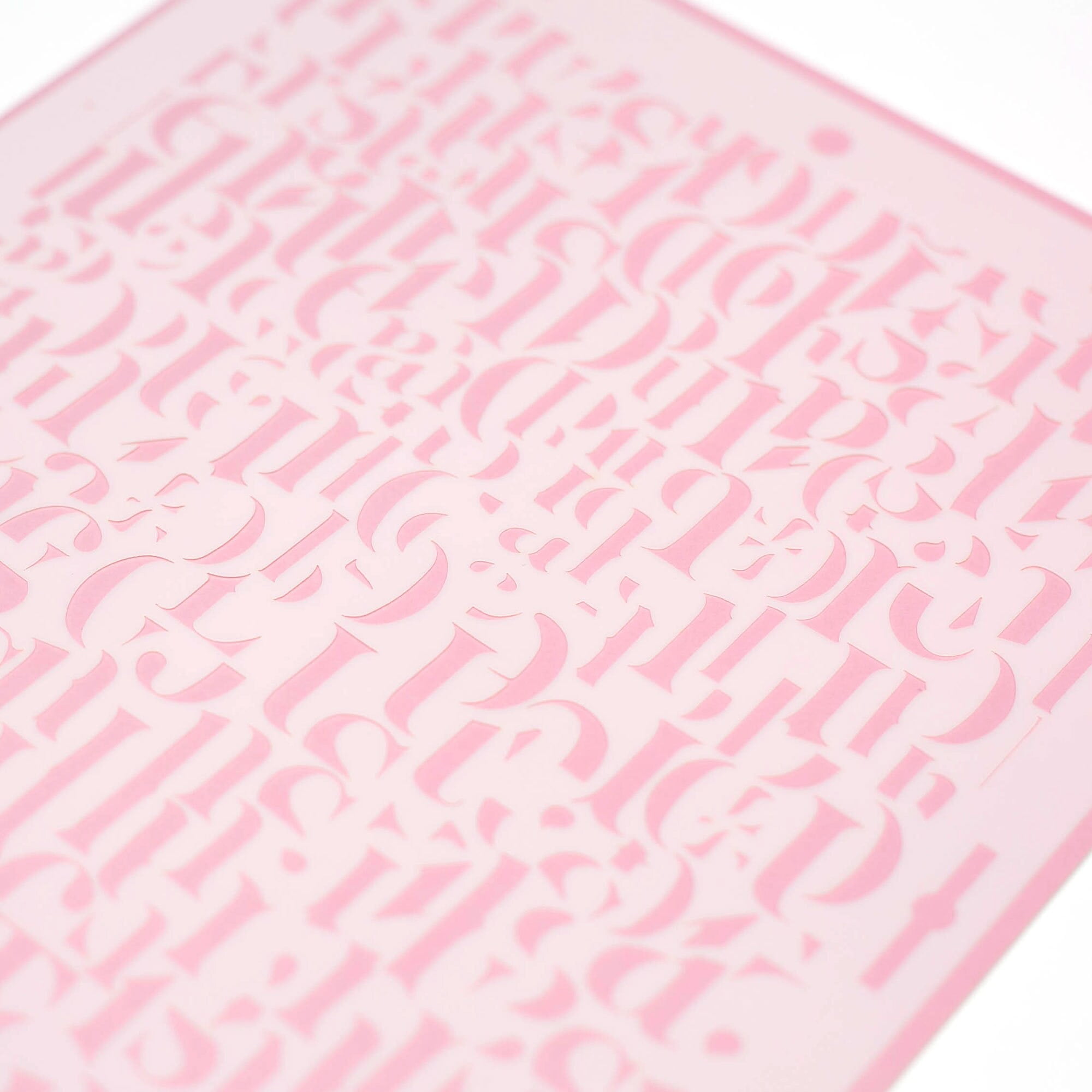 Lacupella Alphabet Pattern Stencil TULIS