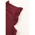 thumbnail image 3 of POGLIP Women's Wine Red Flounced Tank Top, 3 of 6