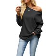 thumbnail image 6 of Wevis Round Neck Knit Autumn Pullover for Women Long Sleeve Basic Casual Tops Casual Loose Sweater, 6 of 7