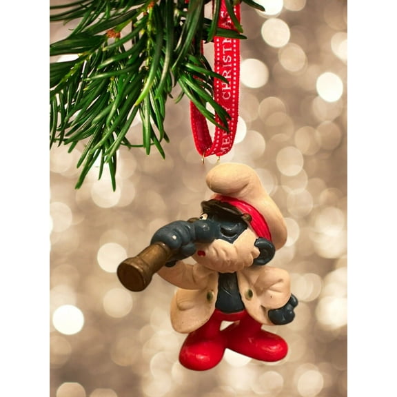 The Smurfs Papa Captain PVC Figure Ornament Figurine Holiday Charm Smurf 2” Gift