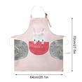 thumbnail image 4 of Apron Cartoon Waterproof Apron Adjustable Animal Printed Apron Printed Apron Animal Printed Apron Kitchen Cooking Bib with Pocket, Type 5, 4 of 8