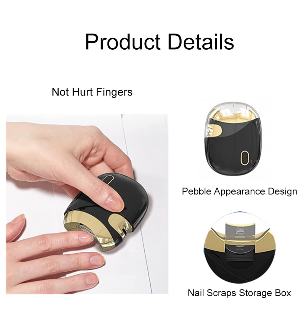 Electric Nail Clipper Stainless Steel Blade with Charging Port Portable Safe Curved Protection Design Save Time and Energy Shearing Grinding Fingers Toes, Suitable for Home Babies Seniors