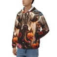 thumbnail image 3 of Vsdgher Realistic Flower Cow Mens Hoodies Zip Hoodie, Hoodies for Men, Zip-up Hooded Sweatshirt-X-Large, 3 of 5