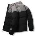 thumbnail image 4 of Men's Coat Winter Warm Casual Stand-up Collar Down Cotton Coat Fashion Loose Sports Thickened Outwear Coats, 4 of 9