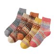 thumbnail image 2 of Calcetines de mujer Calcetines de invierno 5 pares Transpirables Cálidos Suaves Colores coloridos Calidad premium Efecto regulador del clima, 2 of 5
