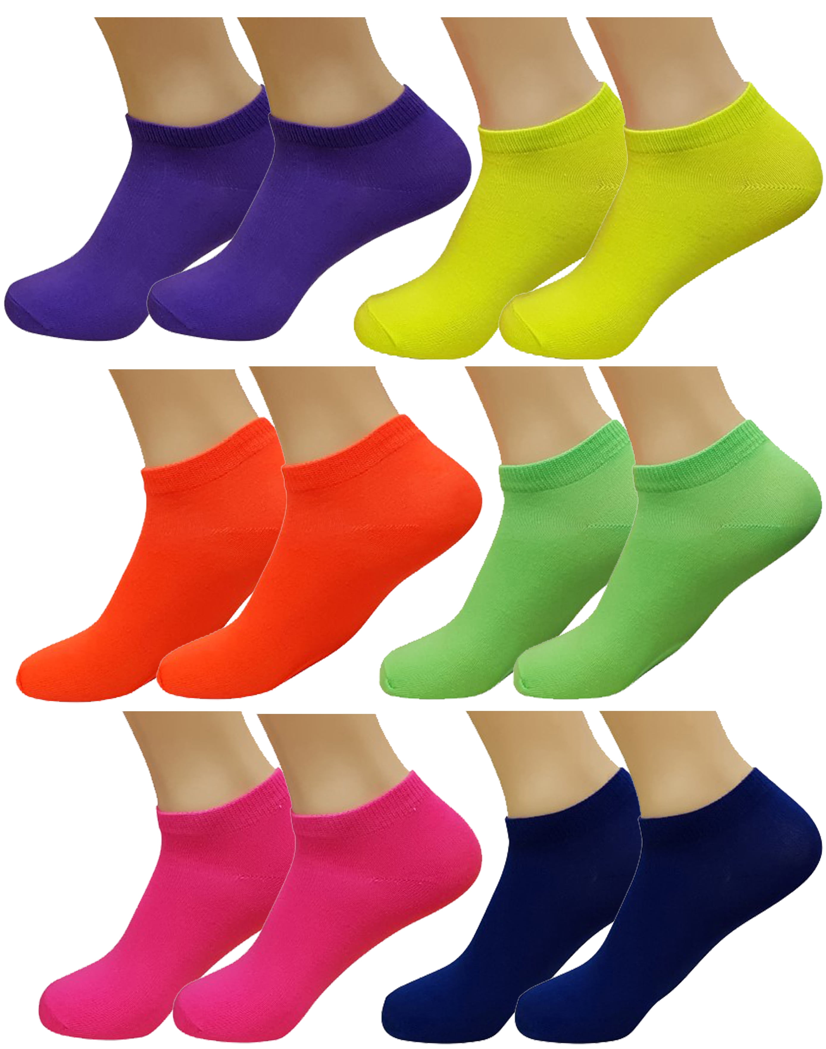 Debra Weitzner Womens Low Cut Ankle Socks No Show Colorful Pattern Fun Socks 12 Pair