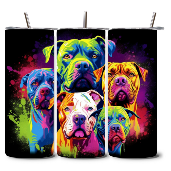 Alpha Printing 20oz Multicolor Tumbler with Straw