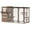 Brown, variant on PawHut Wooden Cat Catio 76"L Walk in Outdoor Cat House w/ Jump Platforms