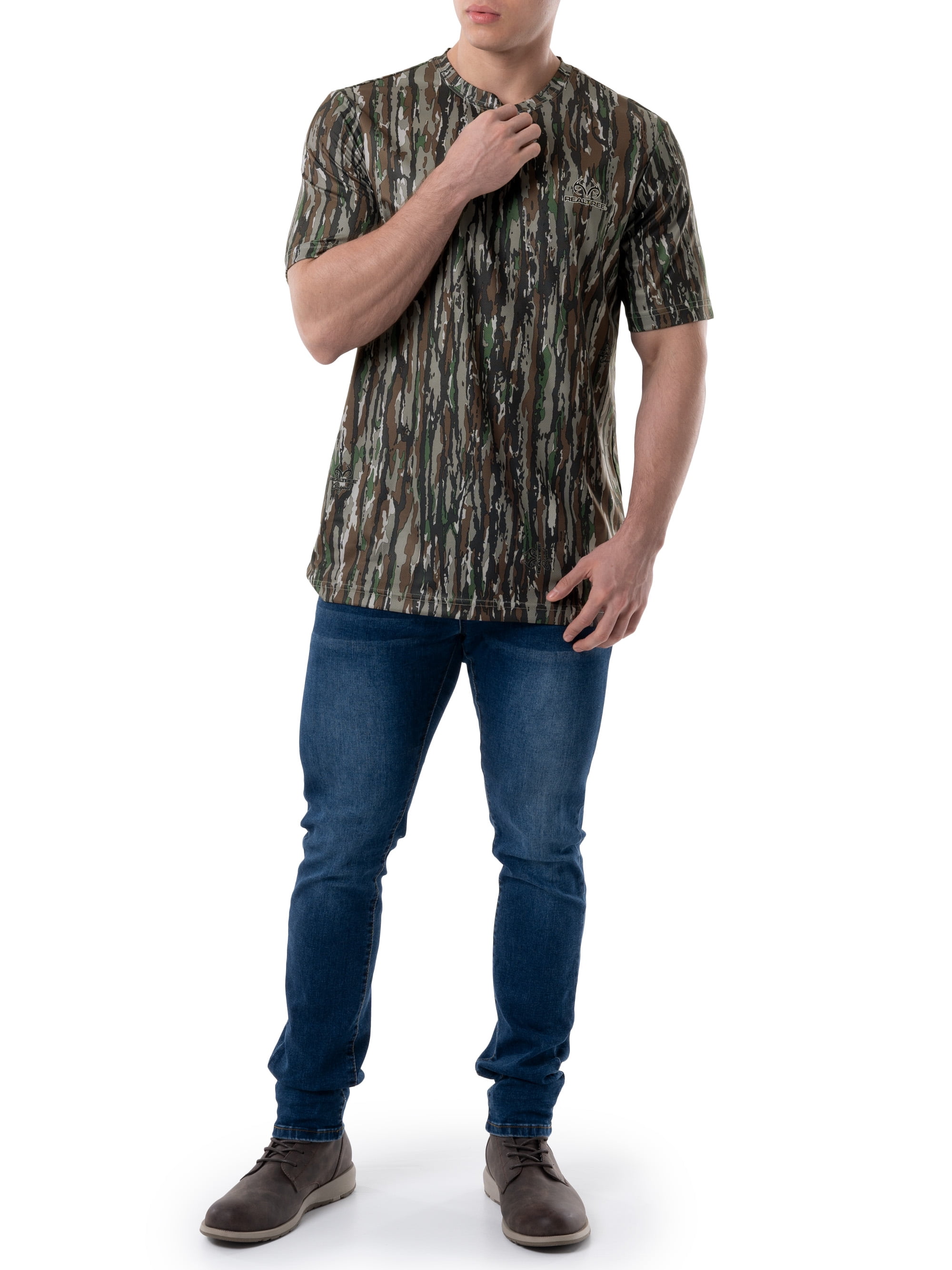 Realtree Men's Short Sleeve Performance Camo Tee 2-Pack Bundle