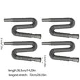 thumbnail image 3 of Dadiaei 4 Pack Universal Wash Basin Sink Drain Pipe, 5.12x4.92x2.36 Inch Flexible Expandable Plastic Drain Pipe for Kitchen & Bathroom Sink, Durable Leak-Proof Design, Easy Installation, Gray, 185-190, 3 of 6