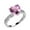 Pink, variant on YUEHAO accessories Rings Fashion Women'S Love Heart Zirconia Diamond Ring Engagement Wedding Ring Pink