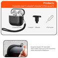 thumbnail image 5 of Durable Case for AirPods 4 & 5, Lightweight Shockproof Cover for AirPods 4th / 5th Gen Electroplating & leather Splicing Process Design, 5 of 6