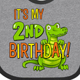 thumbnail image 4 of Inktastic It's My 2nd Birthday with Cute Green Alligator Boys or Girls Baby Bib, 4 of 4