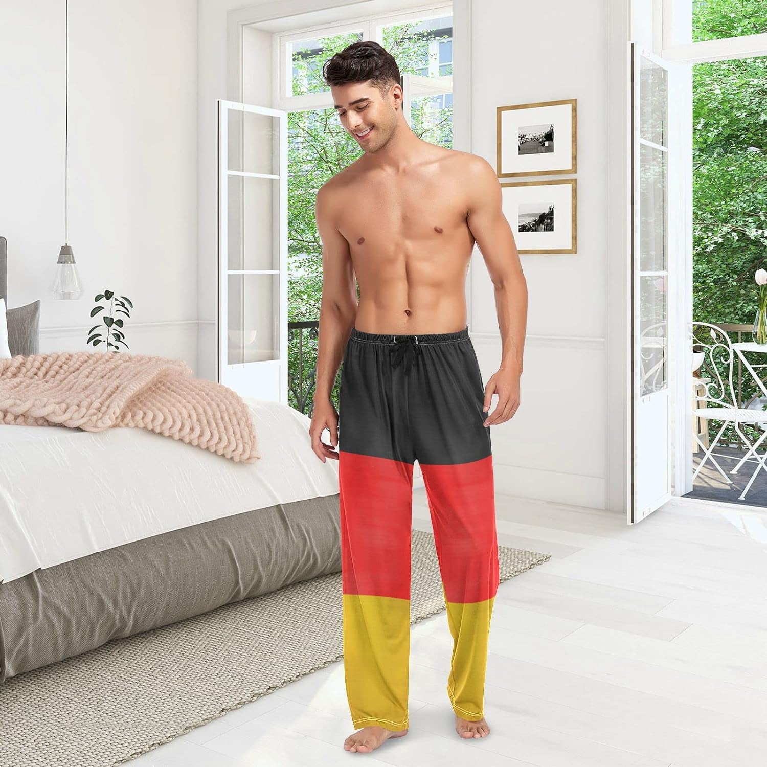 Top-kevin Multi- Dominican Republic Flag Men's Pajama Pants