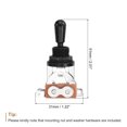 thumbnail image 2 of Uxcell 3 Way Short Straight Guitar Toggle Switch Pickup Selector Black with Black Tip Knob Caps, 2 of 5