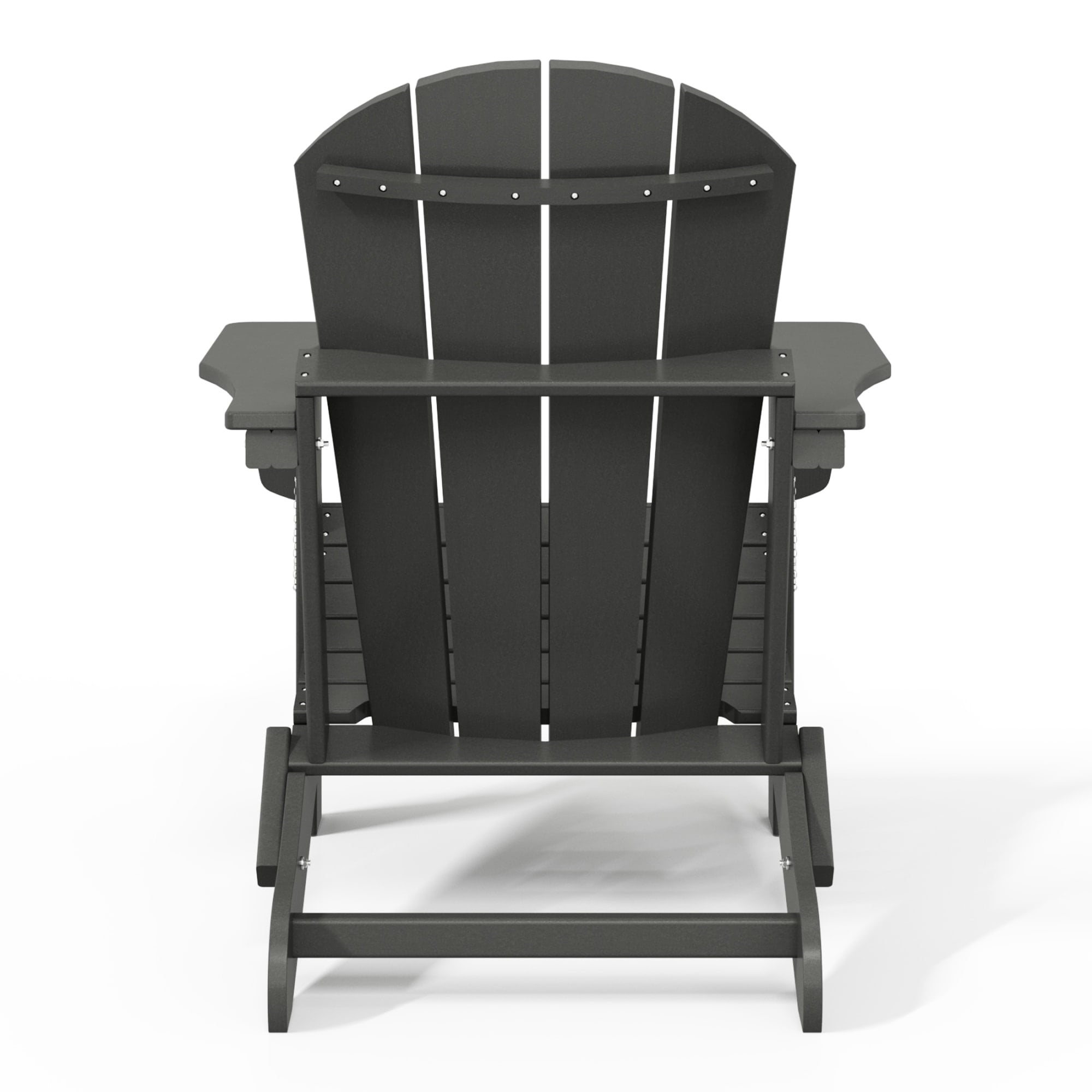 WestinTrends Malibu 3-Pieces Adirondack Chairs Set with Side Table, All Weather Outdoor Seating Plastic Patio Lawn Chair Folding for Outside Porch Deck Backyard, Gray