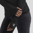 thumbnail image 6 of Women's WEAR by Erin Andrews x Gracie Hunt Black Las Vegas Raiders Mesh Panel Long Sleeve T-Shirt, 6 of 6