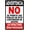 Warning Sign 2, variant on No Public Use of Dumpster Tin Warning Sign - 8"x12" Vintage Metal Decor (adjusted from 12x16) for Home Farm Bar Coffee Shop Club