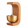thumbnail image 2 of Timbre magnético para puerta de nogal - Sonido de carillón suave, montaje magnético/adhesivo para uso en tiendas domésticas, 2 of 8