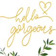 thumbnail image 1 of Decoración de pared de metal Hicarer Hello Gorgeous Gold 30 cm, 1 of 6