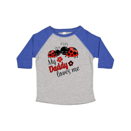 

Inktastic My Daddy Loves Me with Cute Ladybugs Gift Toddler Boy or Toddler Girl T-Shirt