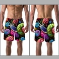thumbnail image 3 of luoweisi Men's Beach Shorts Quick Dry Swim Trunks with Mesh Lining Snails M, 3 of 5