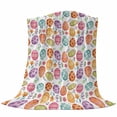 thumbnail image 6 of Easter Eggs Blanket Soft Cozy Warm Throw Blanket for Couch, Plush Fuzzy Flannel Fleece Blankets for Sofa, Colorful Eggs Spring Flowers Leaves Garden Plants Bed Blankets Gifts for Men, 32"x48", 6 of 9